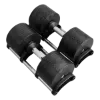 Billede af Justerbare Håndvægte 2x40 kg sæt (2 stk) – intervaller 4 kg - Sort