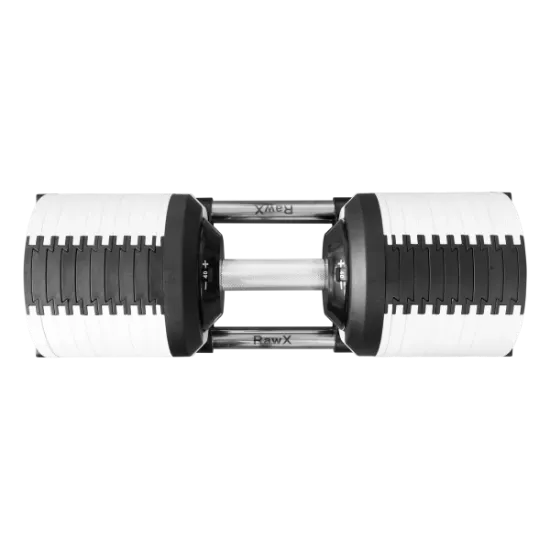 Billede af Justerbare håndvægte 2x40 kg sæt (2 stk) – intervaller 2 kg - Hvid