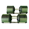 Billede af Justerbare håndvægte 2x40 kg sæt (2 stk) - intervaller 2 kg - Militærgrøn