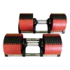 Billede af Justerbare håndvægte 2x32 kg sæt (2 stk) – intervaller 4 kg - Rød