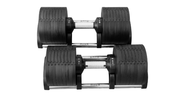 Billede af Justerbare Håndvægte 2x40 kg sæt (2 stk) – intervaller 4 kg - Sort